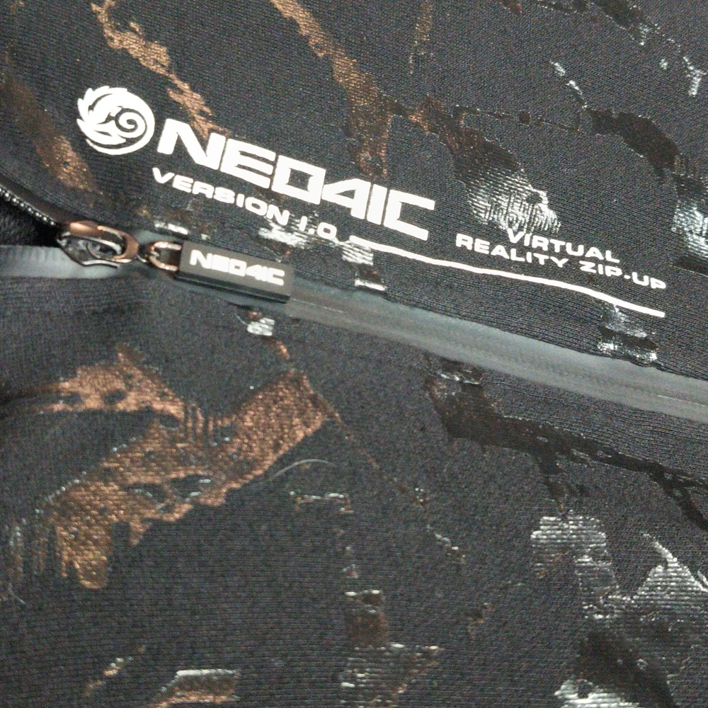 NEO4IC VIRTUAL REALITY FUTURISTIC MEN'S ZIP UP HOODIE - Picture 3 of 13